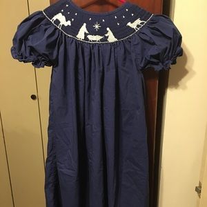 Pleats & stitches smocked dress